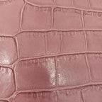 LRM croc pattern style pink tote bag with initial E font