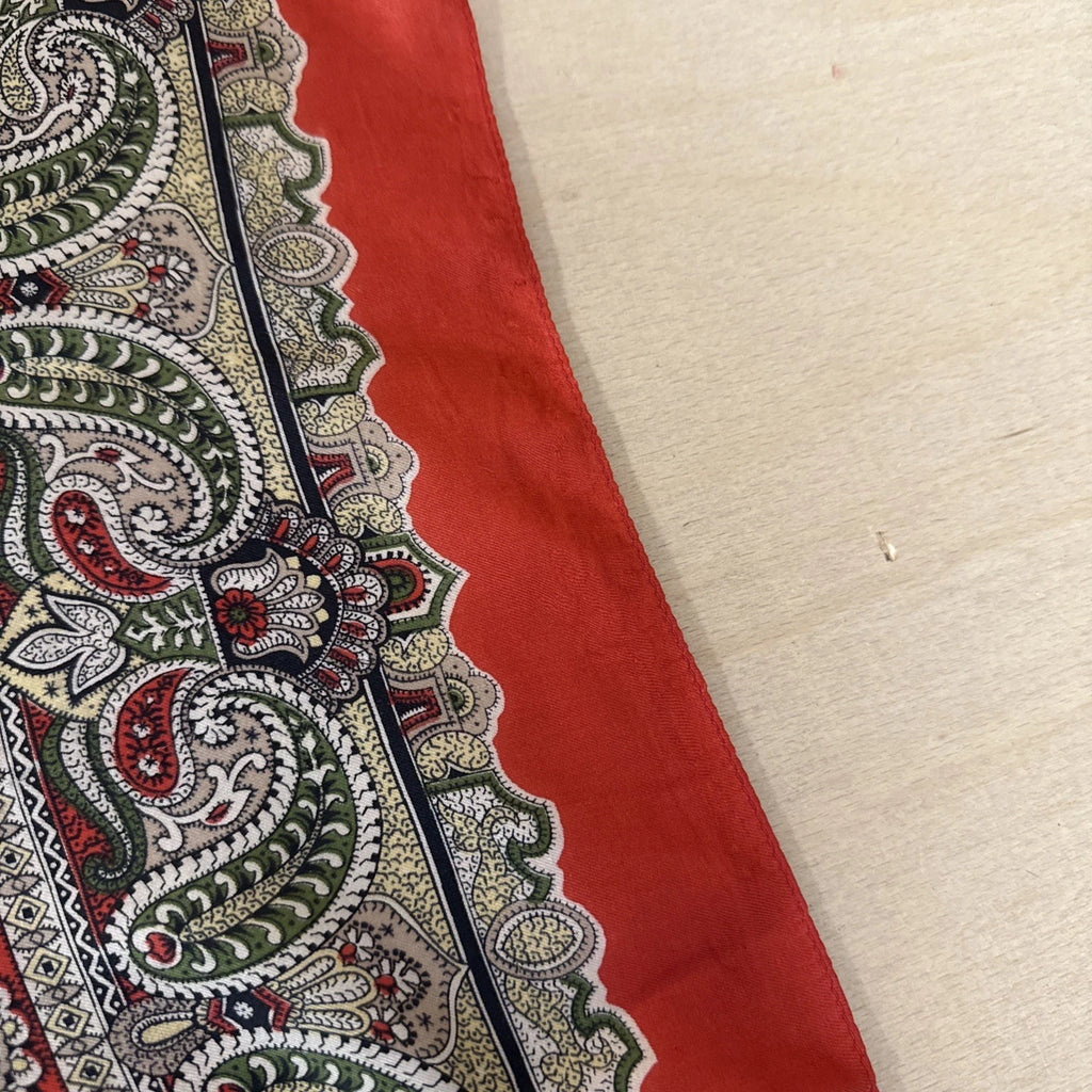 Liberty of london 100% silk scarf red paisley print