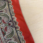 Liberty of london 100% silk scarf red paisley print