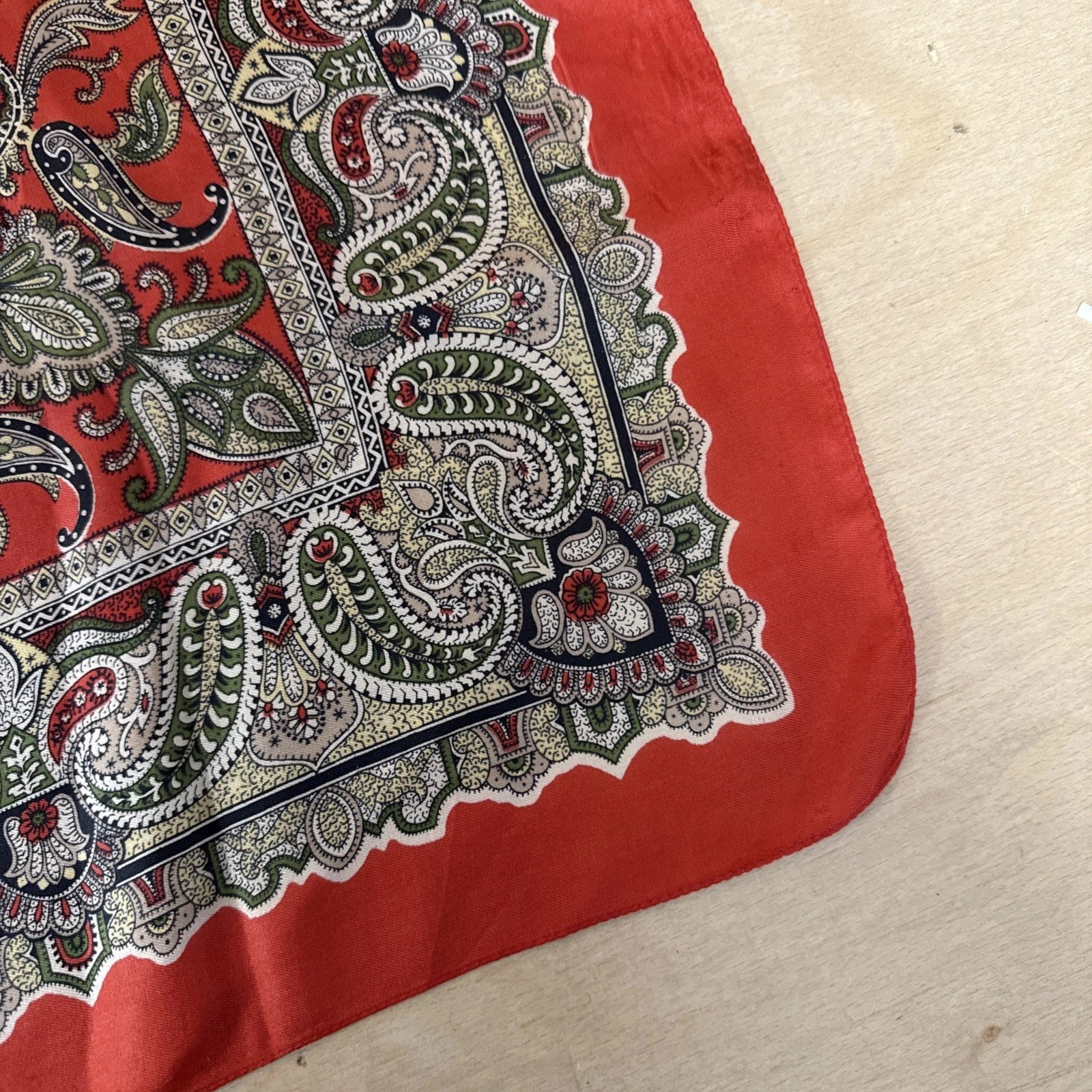 Liberty of london 100% silk scarf red paisley print