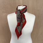 Liberty of london 100% silk scarf red paisley print