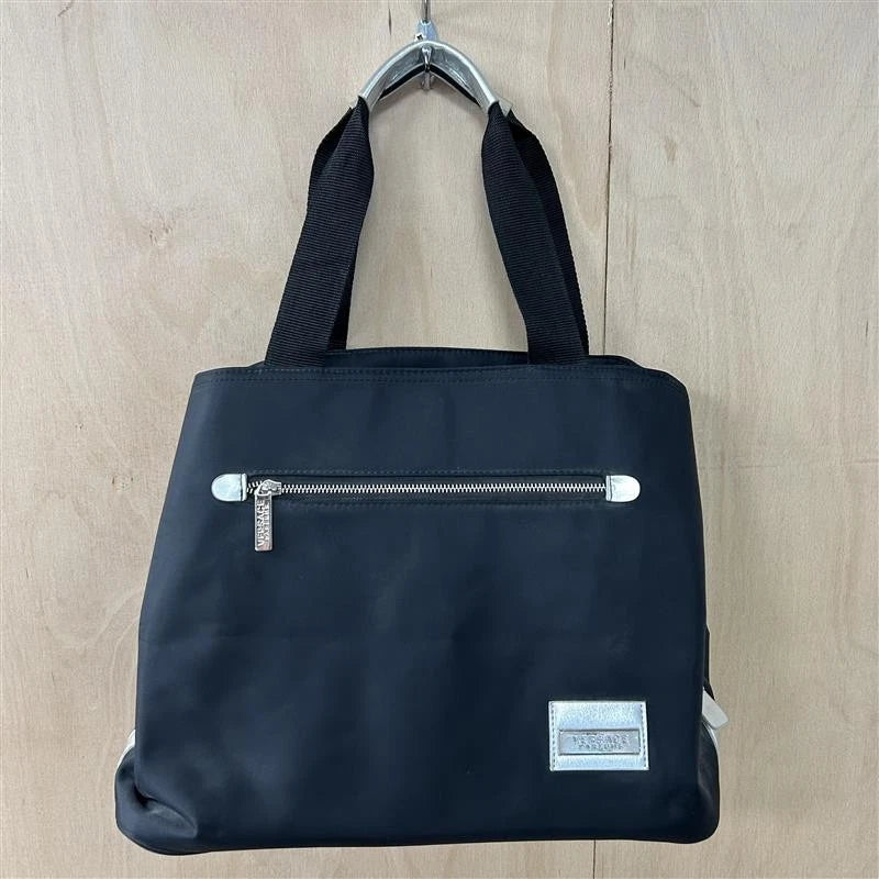 Versace parfums black zipped shoulder bag