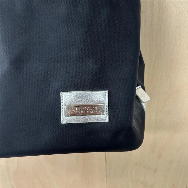 Versace parfums black zipped shoulder bag