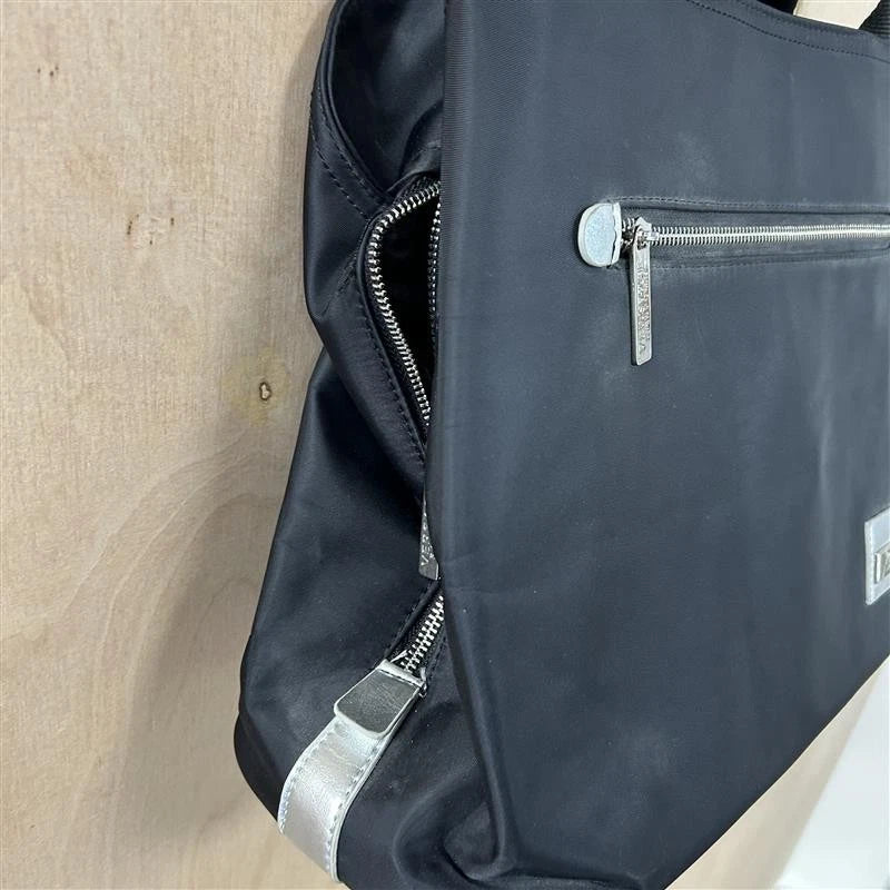 Versace parfums black zipped shoulder bag