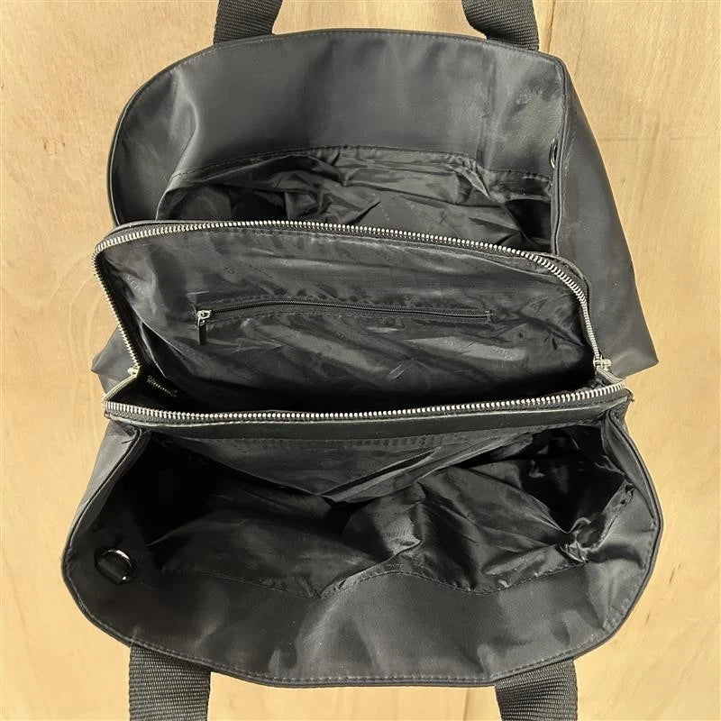 Versace parfums black zipped shoulder bag