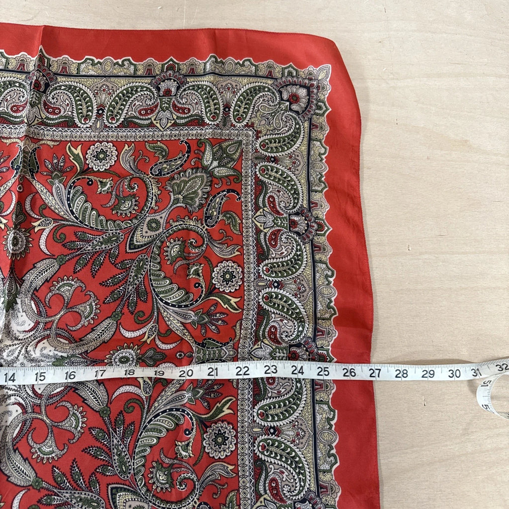 Liberty of london 100% silk scarf red paisley print