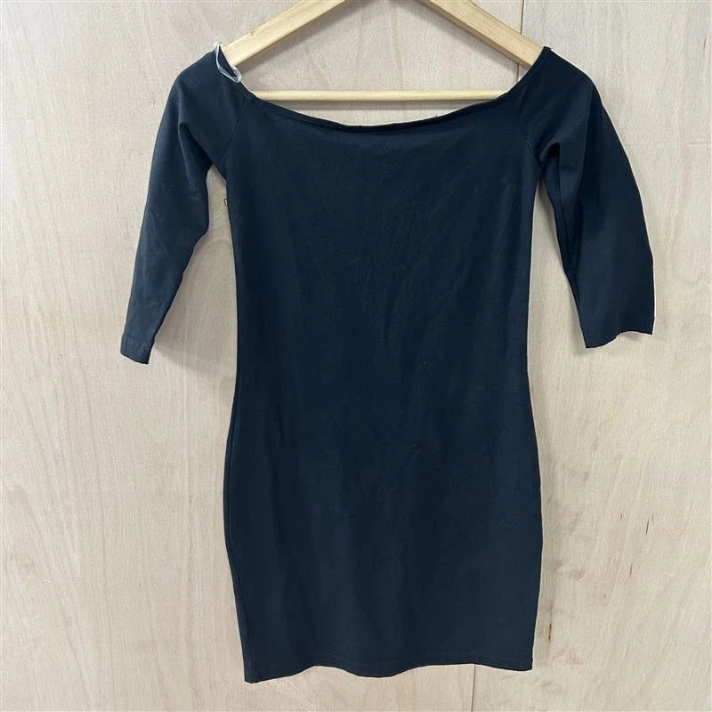 Adidas black off the shoulder dress size 6