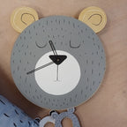 Children's nursery bear bundle incl. wall clock cushion & matching hanger