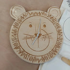 Children's nursery lion bundle incl. wall clock hanging organiser & hanger