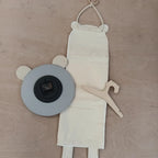 Children's nursery lion bundle incl. wall clock hanging organiser & hanger