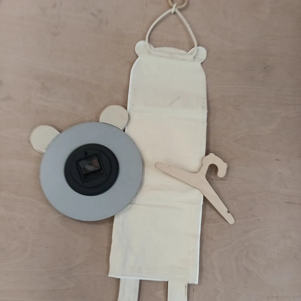 Children's nursery lion bundle incl. wall clock hanging organiser & hanger